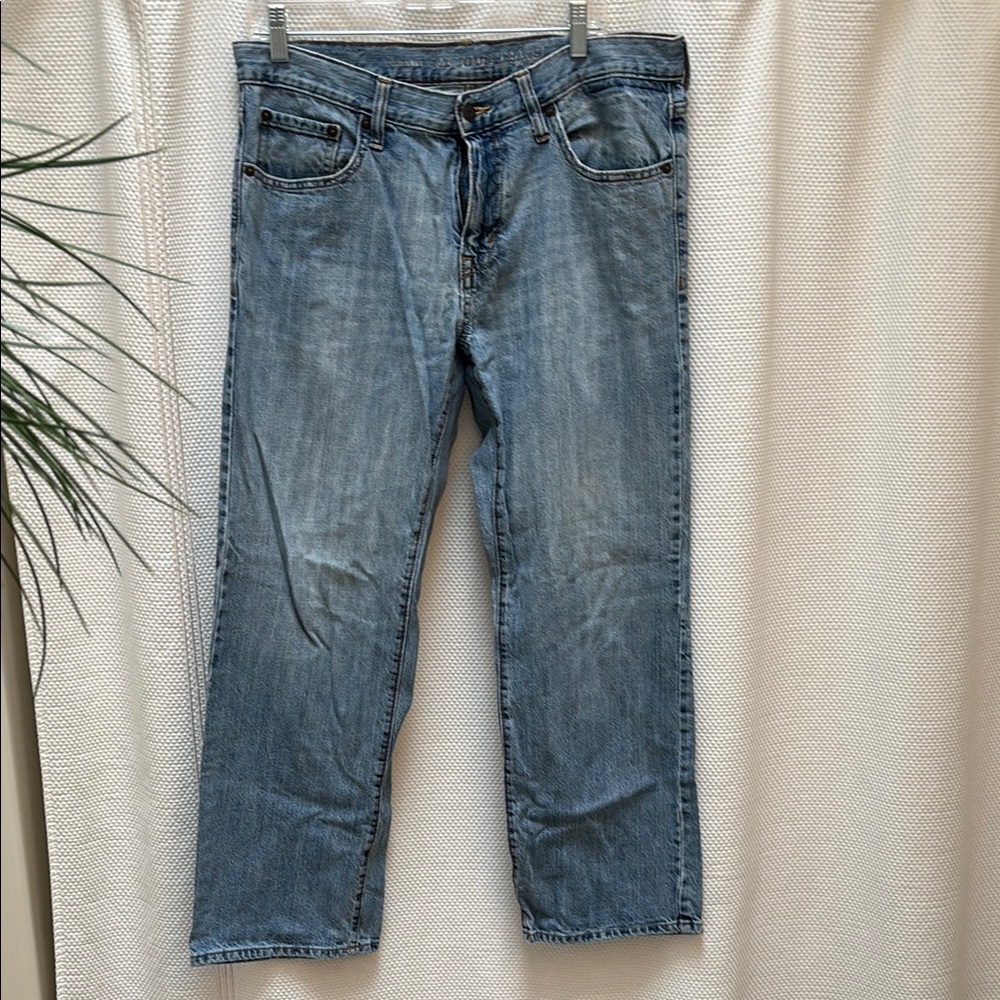Old Navy Straight 34x30 Classic Blue Denim Jeans